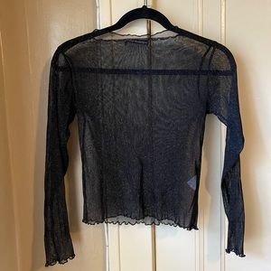 Brandy Melville mesh glitter top